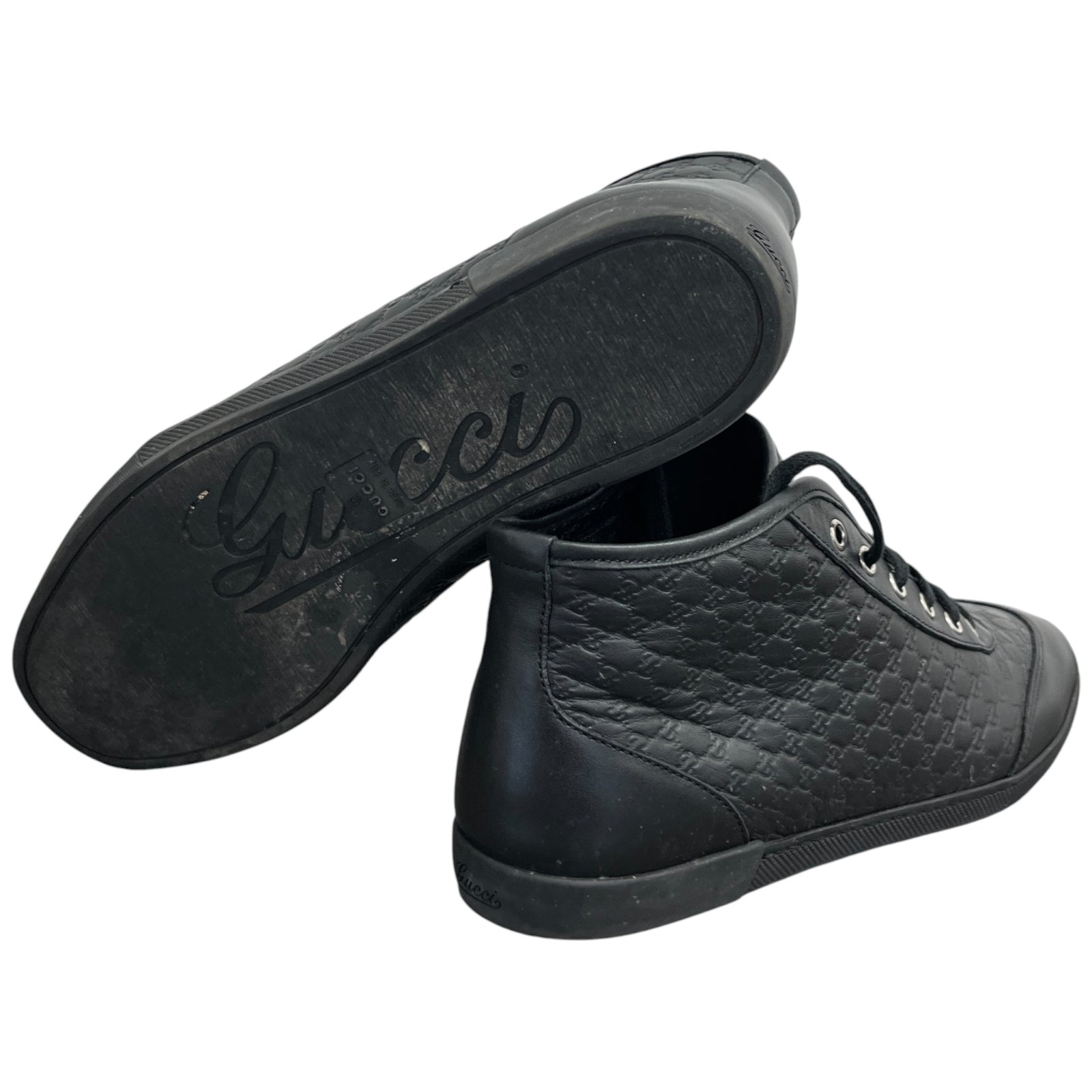 Men's Microguccissima High Trainers Black Size EU 41 / UK 7 - Photo 10