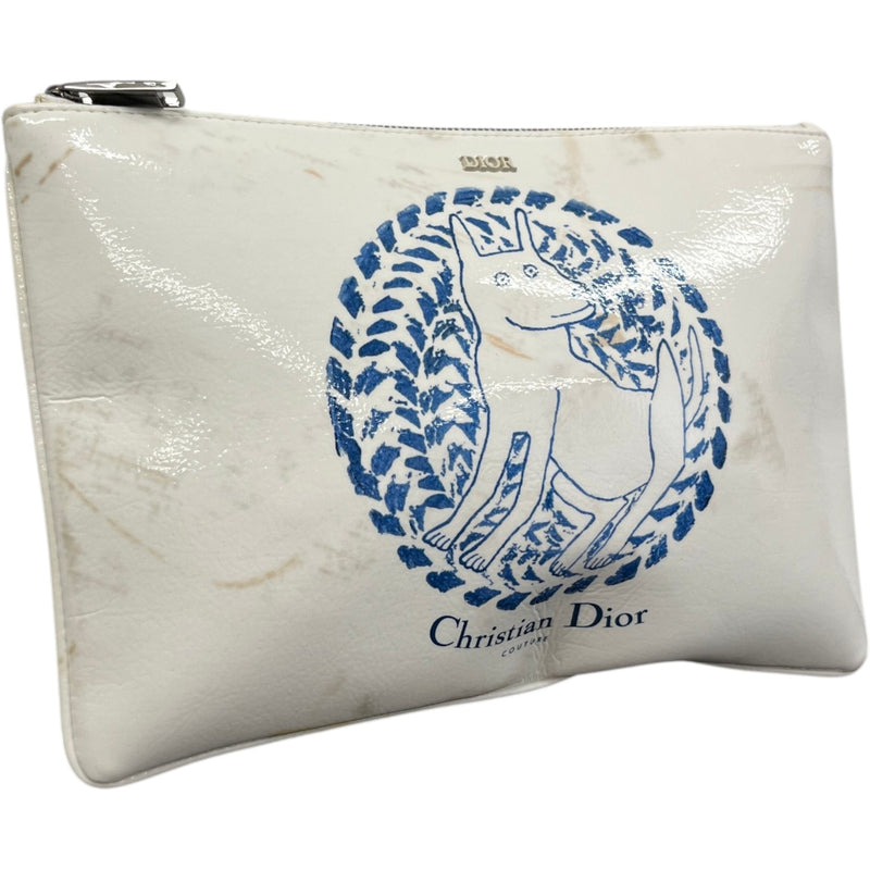 Women's Couture Vinyl Pouch White