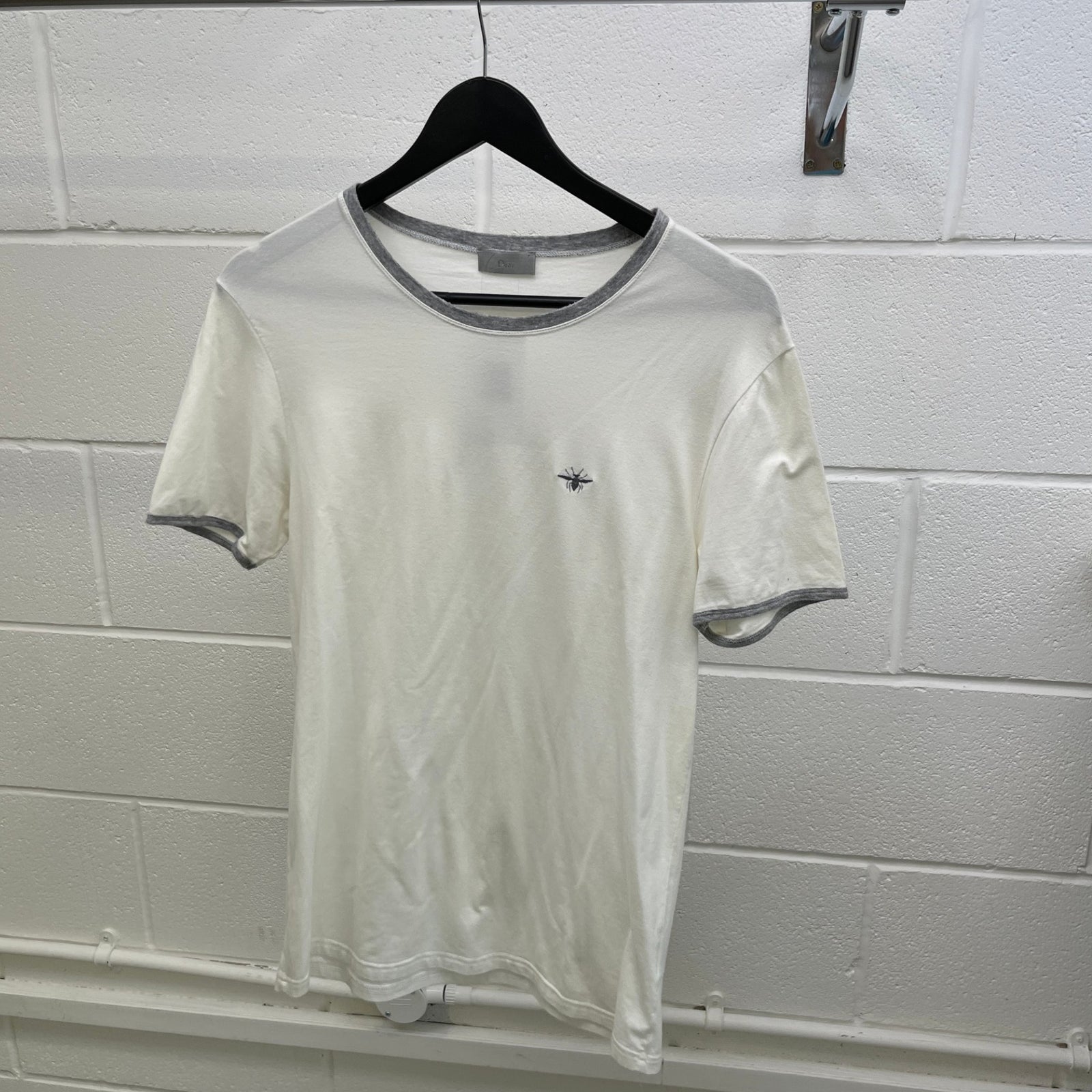 Women's Bee Embroidered Logo T-Shirt White Size IT 50 / UK L - Photo 8