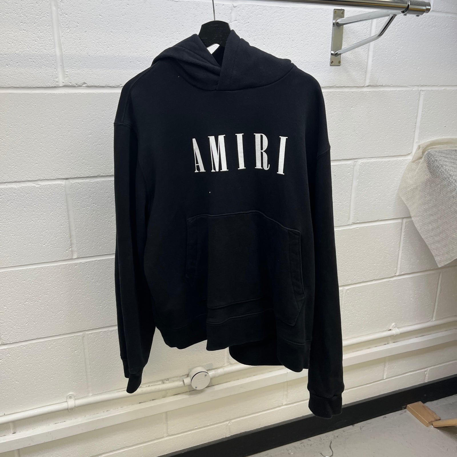 Men's Logo Print Hoodie Black Size XXL - Photo 7