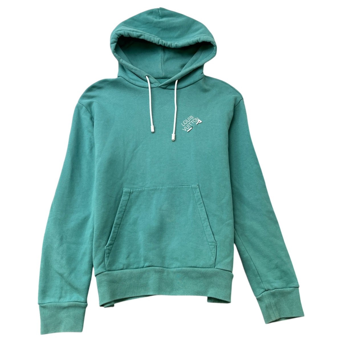 Men's Signature Logo Hoodie Green Size S - Photo 1