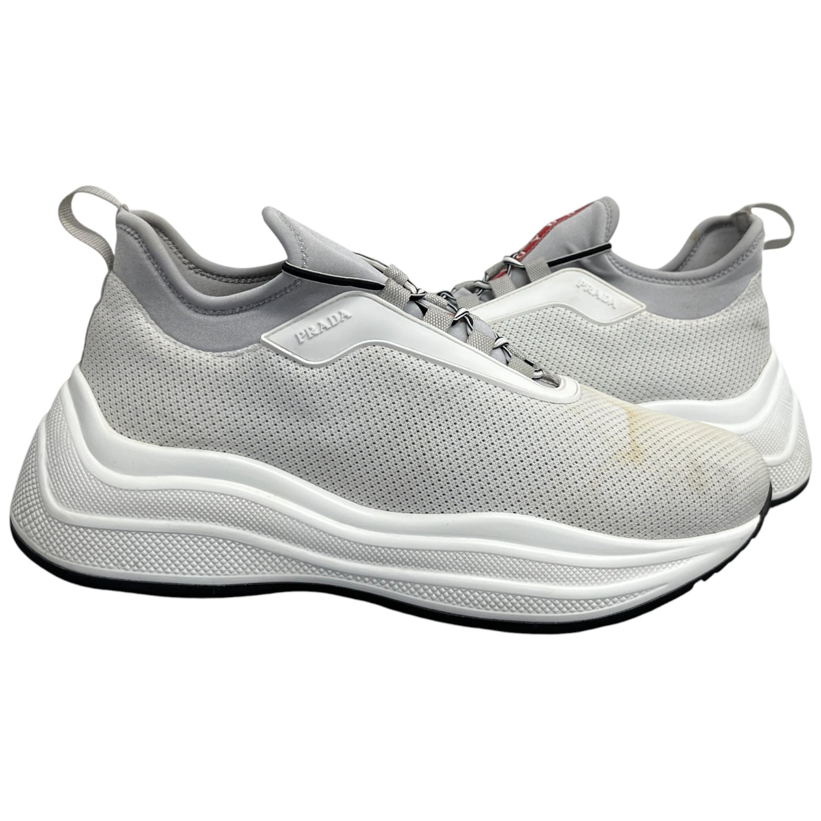 Women's Neoprene Logo Low Trainers White Size EU 38.5 / UK 5.5 - Photo 3
