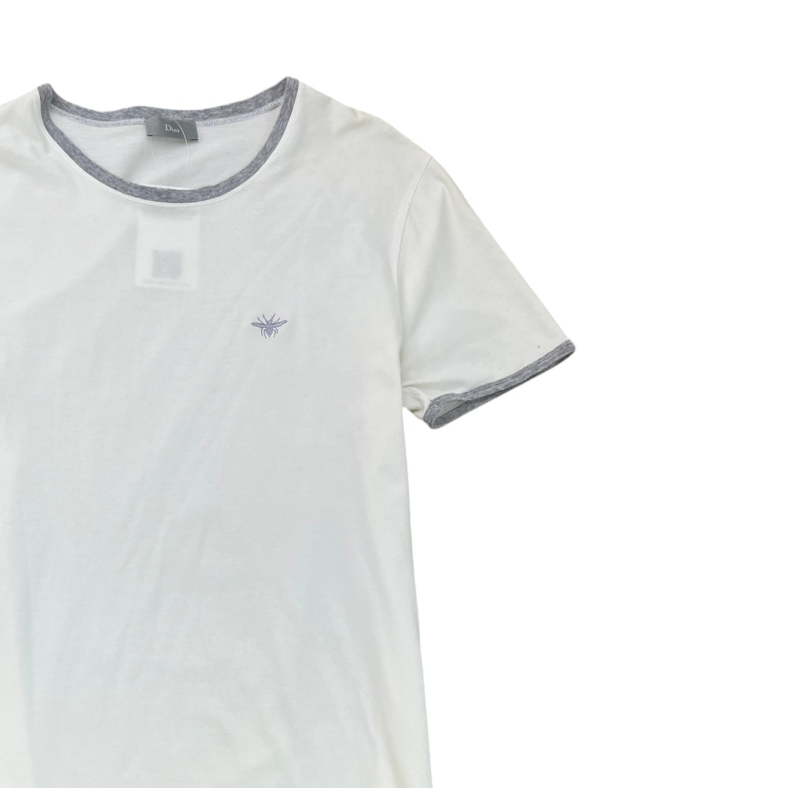 Women's Bee Embroidered Logo T-Shirt White Size IT 50 / UK L - Photo 3