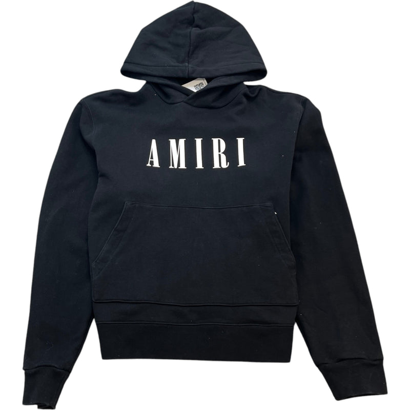Men's Logo Print Hoodie Black Size XXL