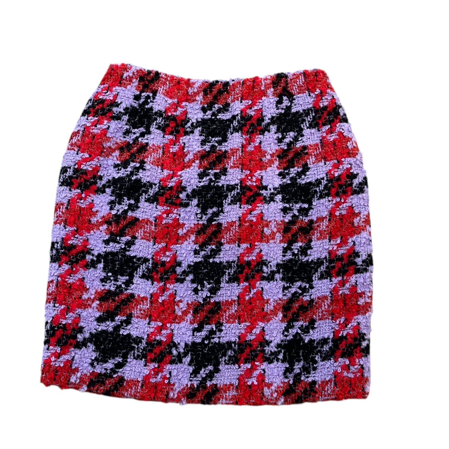 Women's Houndstooth Tweed Skirts Purple Size UK 6 - Photo 1