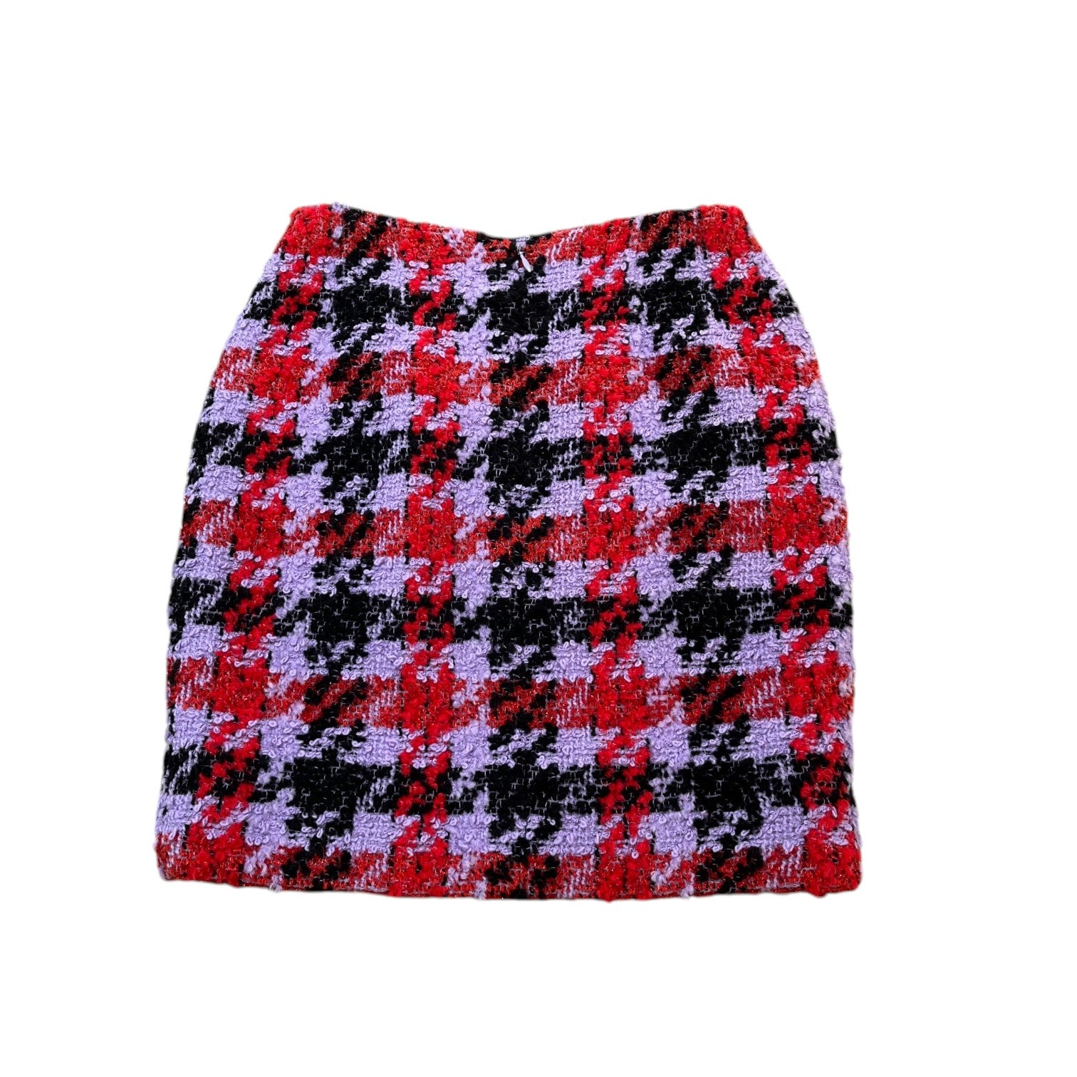 Women's Houndstooth Tweed Skirts Purple Size UK 6 - Photo 2
