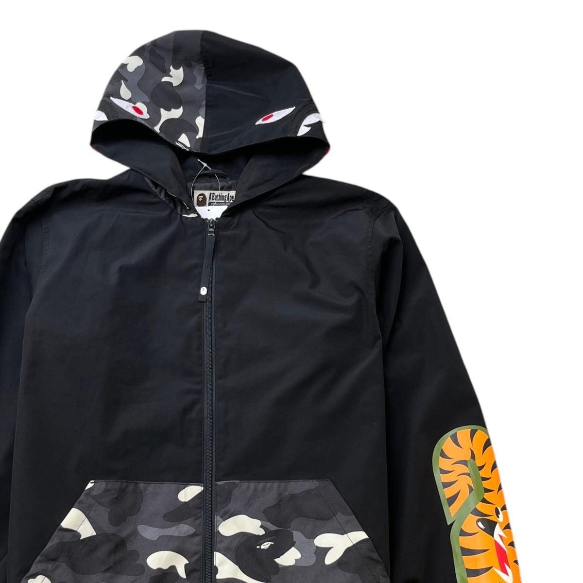 Men's City Camo Shark Jacket Black Size L - Photo 3