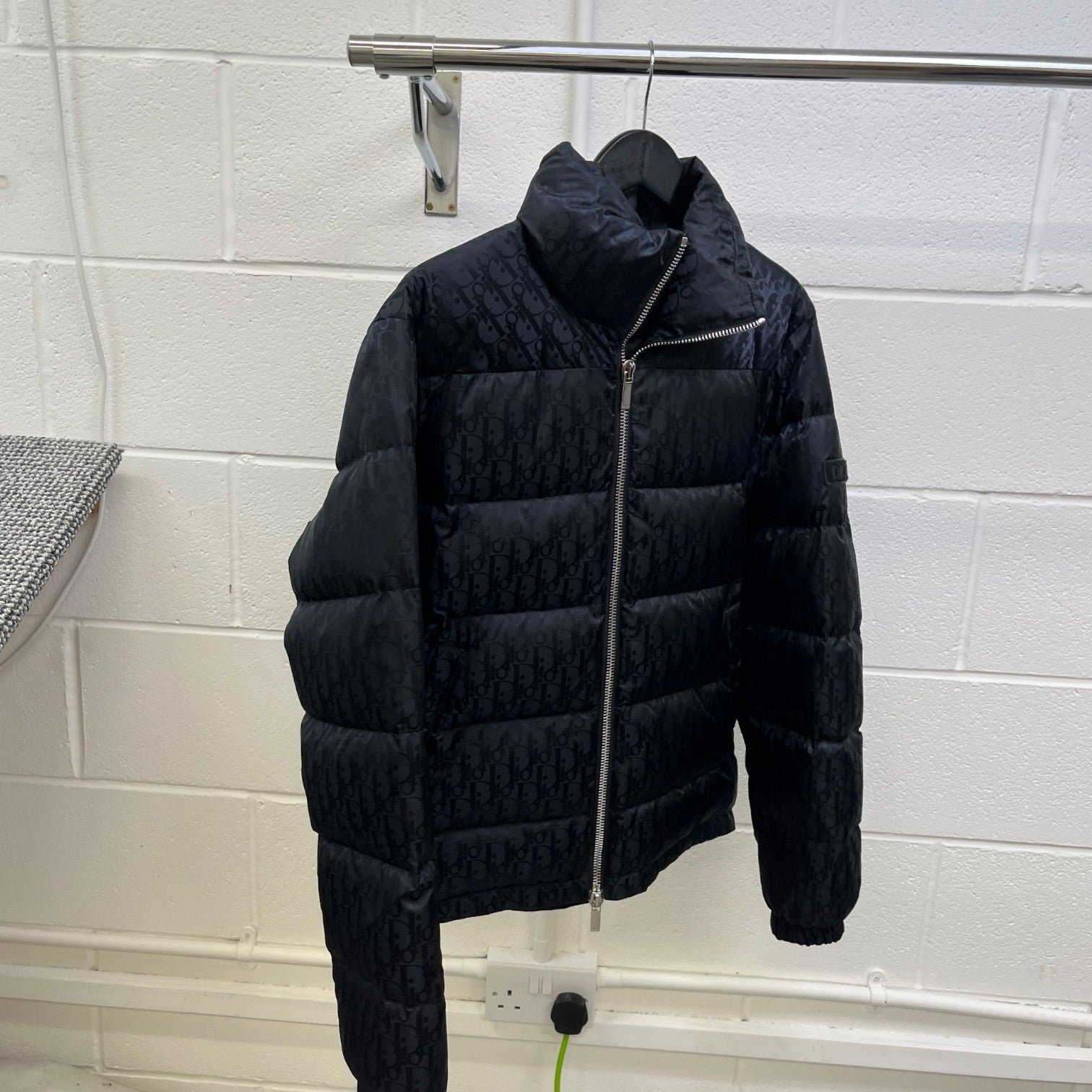 Men's Oblique Bomber Down Jacket Black Size IT 44 / XS - Photo 7