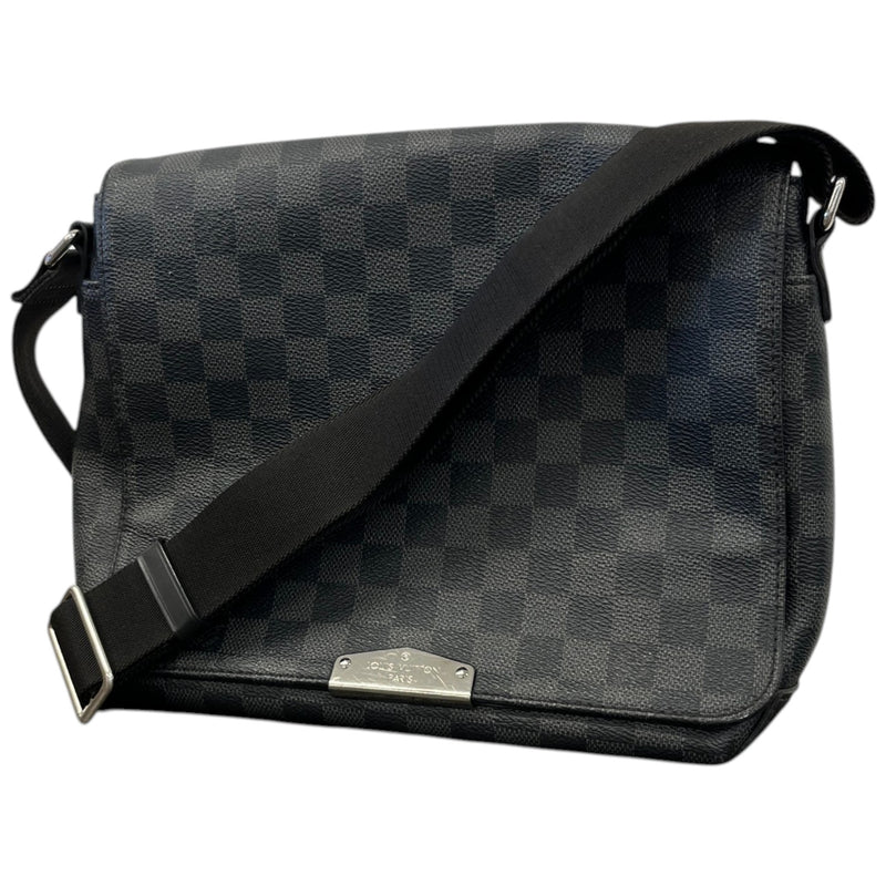 Men's Damier Graphite District Messenger Bag Black