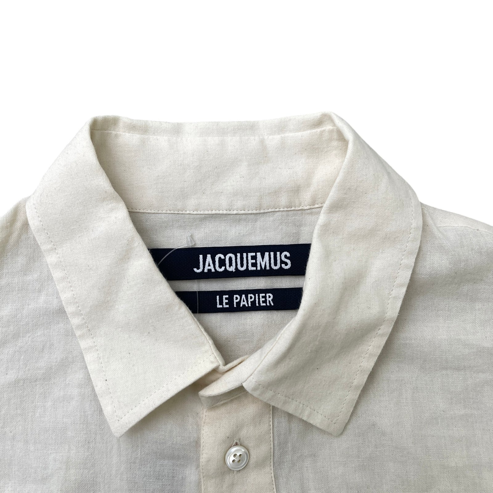 Men's Le Papier Short Sleeve Shirt Beige Size IT 48 / UK M - Photo 6