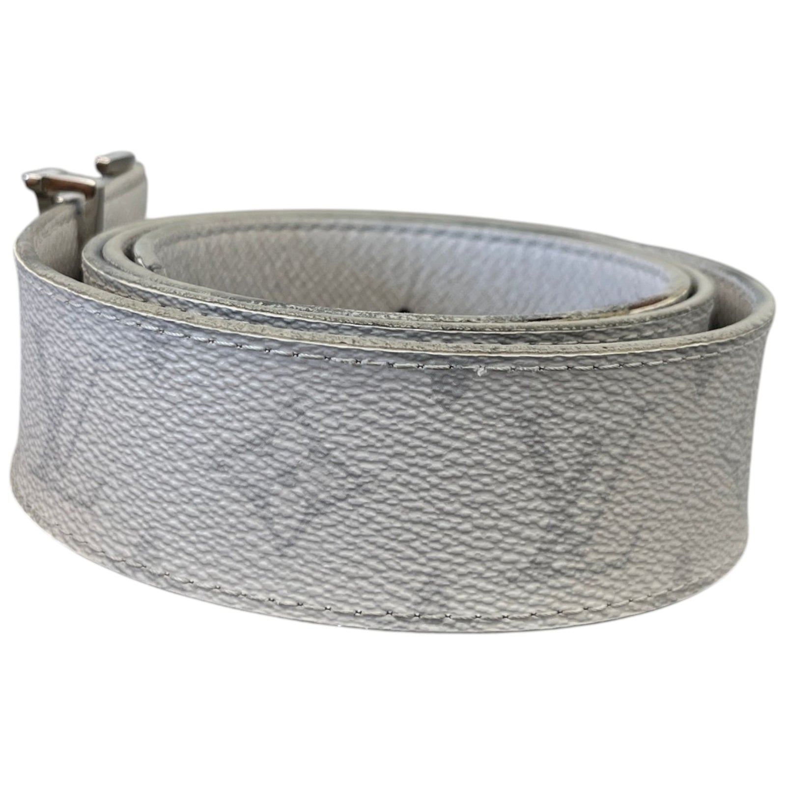 Men's Reversible LV Initials Belt Grey Size 34" - Photo 4
