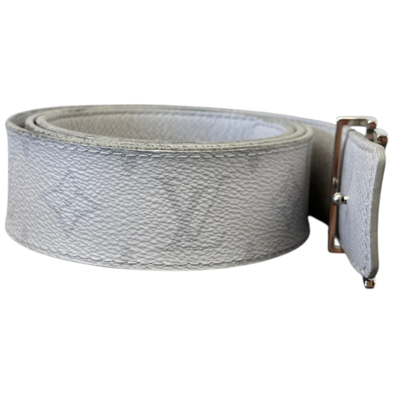 Men's Reversible LV Initials Belt Grey Size 34"