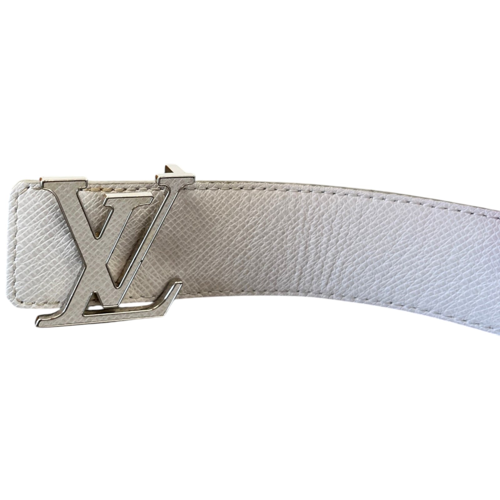 Men's Reversible LV Initials Belt Grey Size 34" - Photo 7