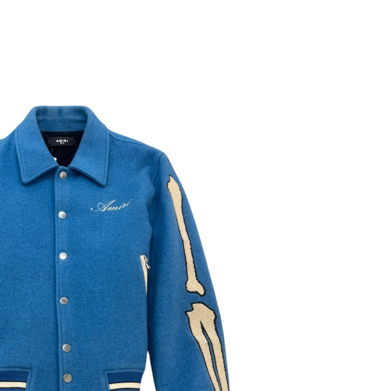 Men's Bones Varsity Jacket Blue Size IT 48 / M