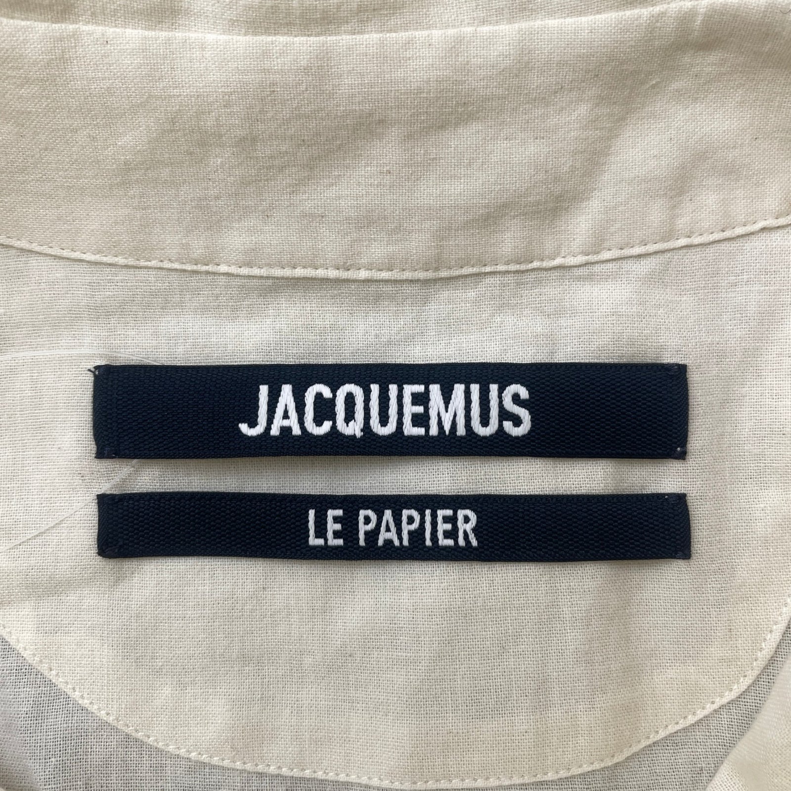 Men's Le Papier Short Sleeve Shirt Beige Size IT 48 / UK M - Photo 5