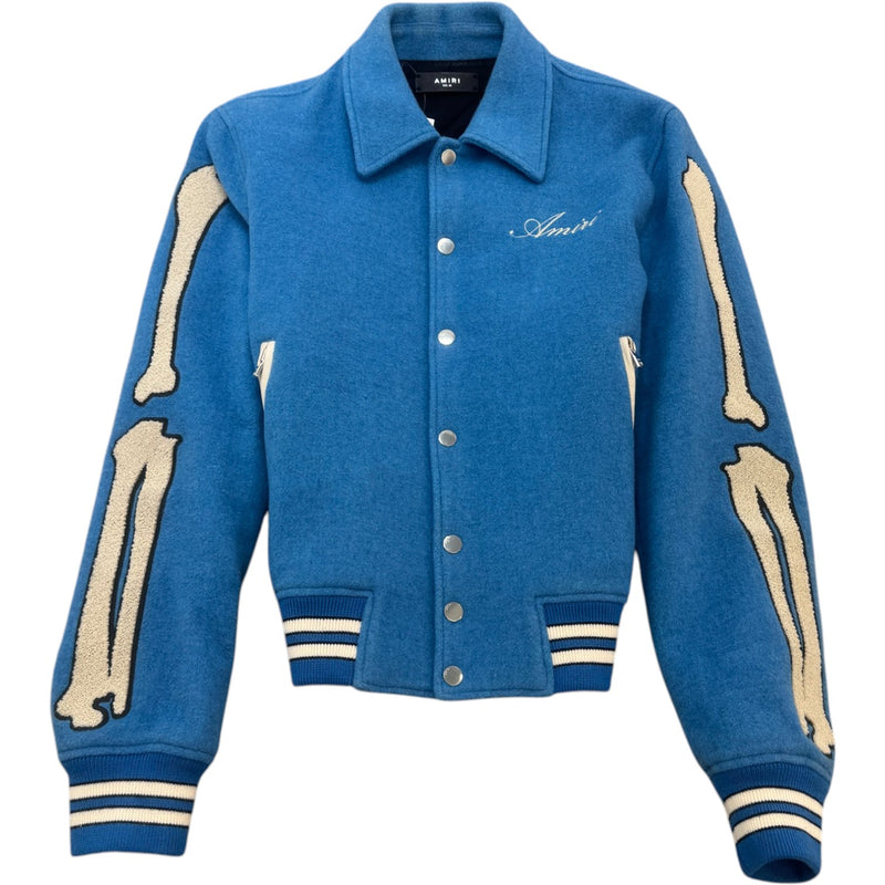 Men's Bones Varsity Jacket Blue Size IT 48 / M
