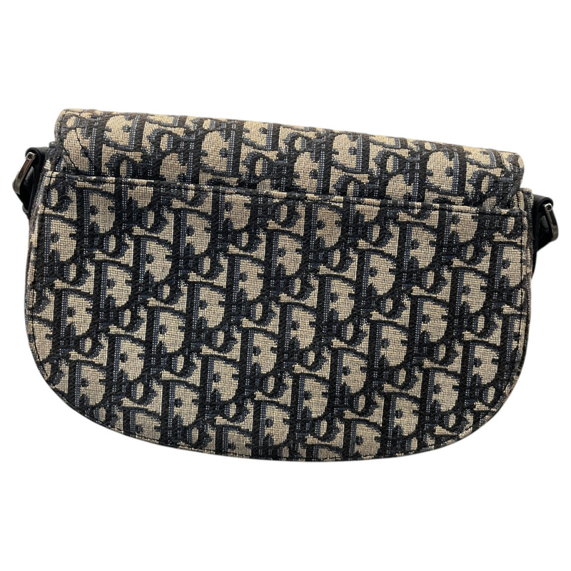 Men's Oblique Saddle Messenger Bag Beige
