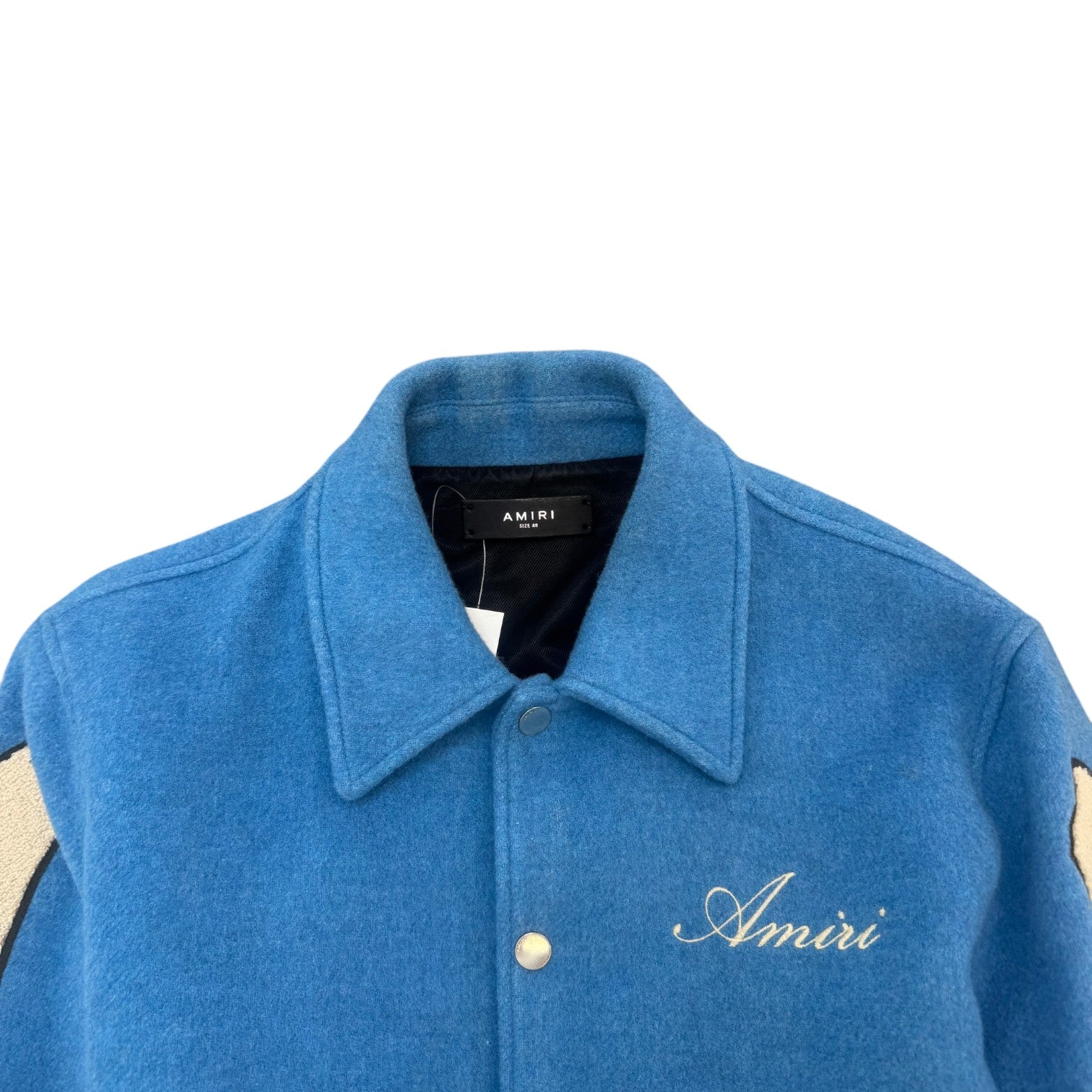 Men's Bones Varsity Jacket Blue Size IT 48 / M - Photo 5