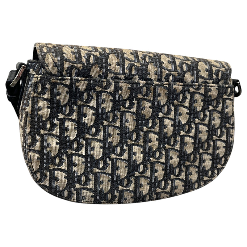 Men's Oblique Saddle Messenger Bag Beige