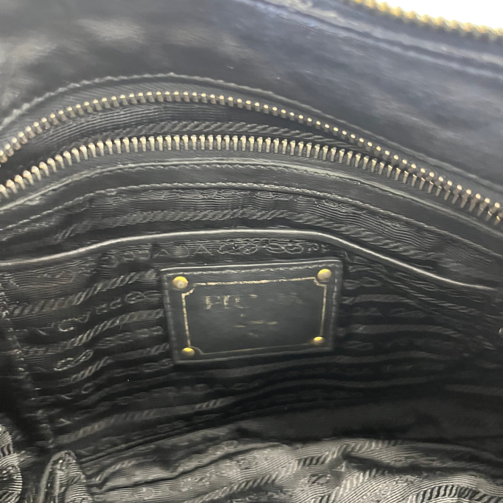 Women's Tessuto Nylon Soft Calfskin Shoulder Bag Black - Photo 12