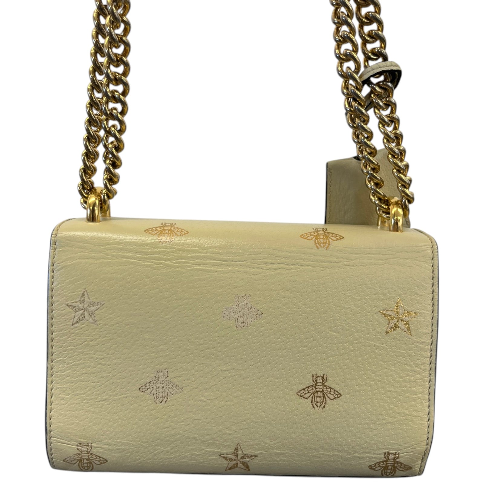 Women's Small Bee Star Padlock Bag Cream - Photo 3
