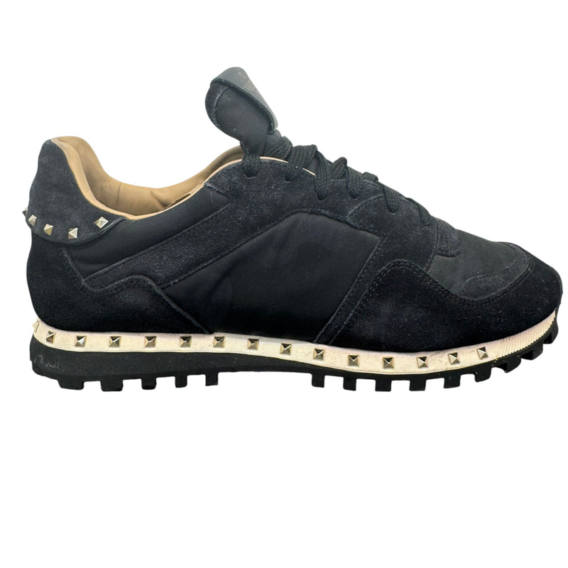 Men's Rockstud Low Trainers Black Size UK 9 / EU 43