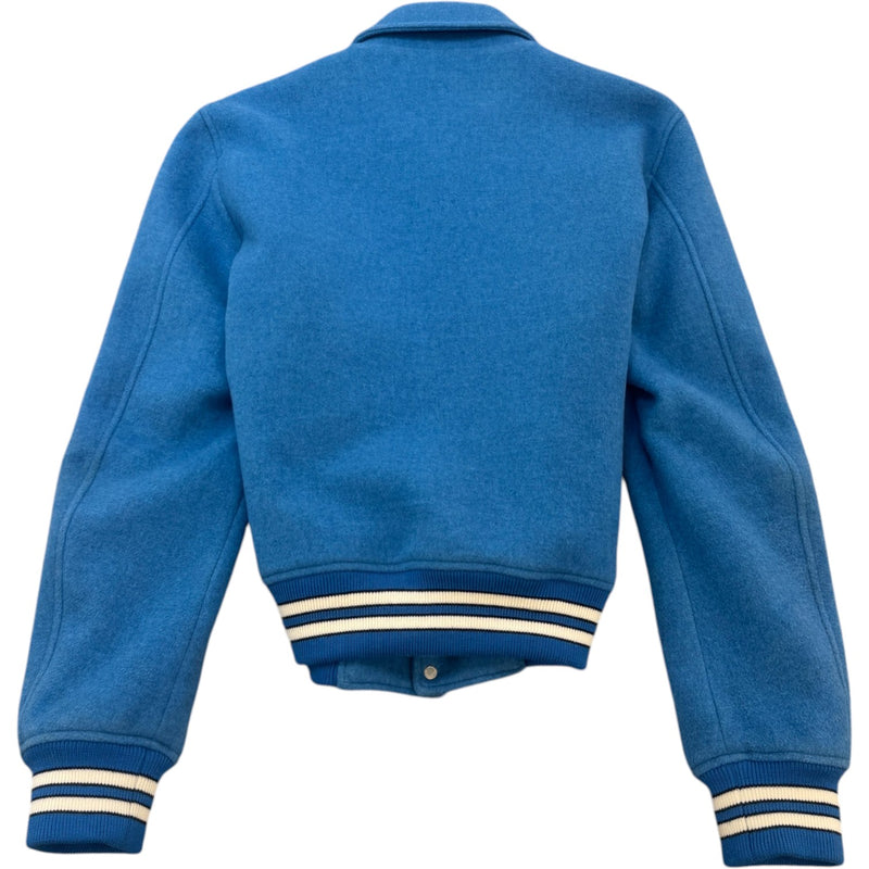 Men's Bones Varsity Jacket Blue Size IT 48 / M