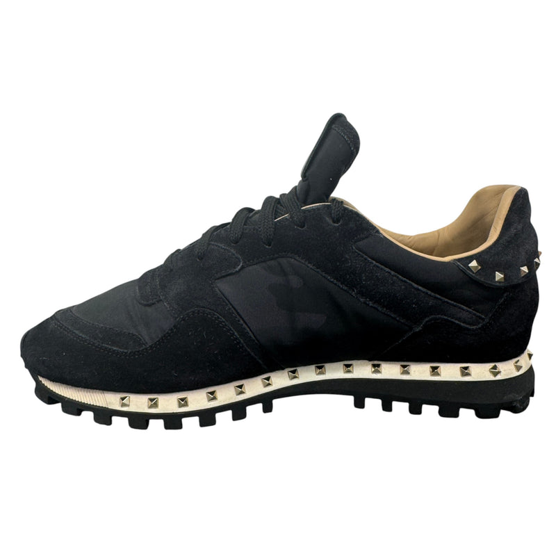 Men's Rockstud Low Trainers Black Size UK 9 / EU 43