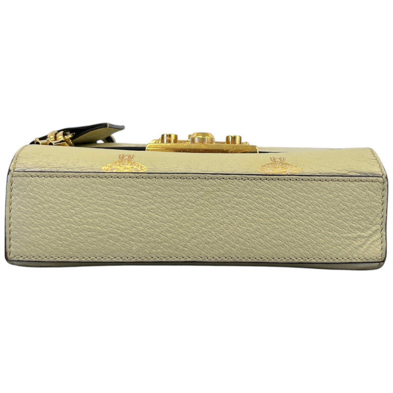 Women's Small Bee Star Padlock Bag Cream