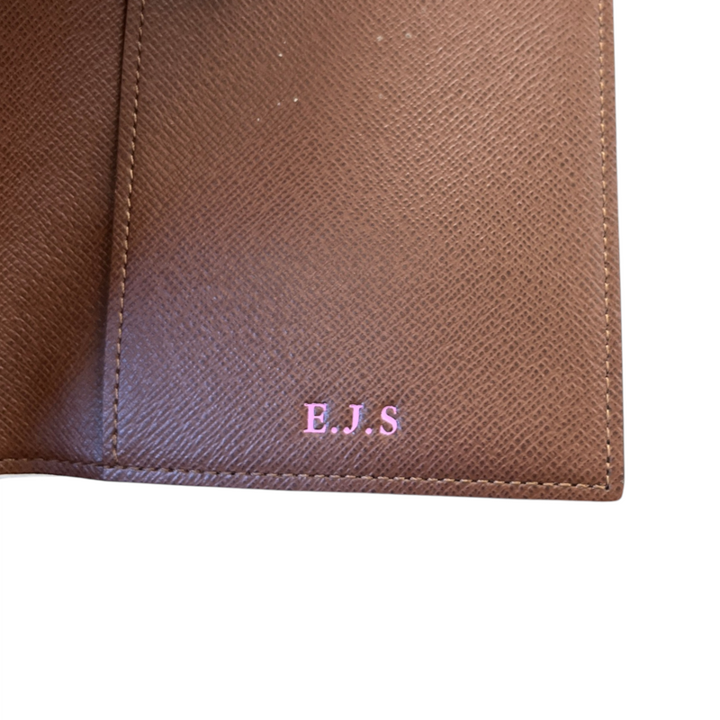 Women's Monogram Passport Holder Brown