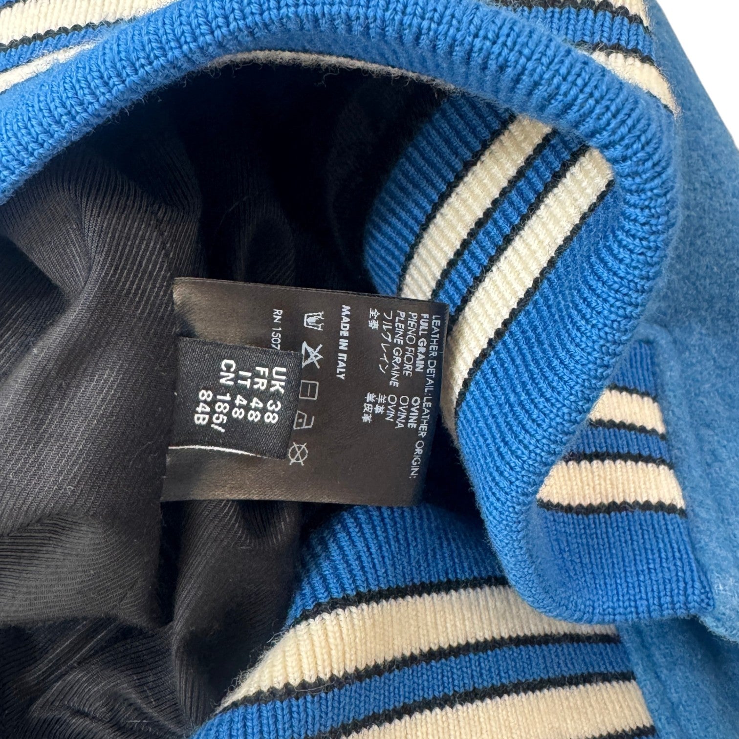 Men's Bones Varsity Jacket Blue Size IT 48 / M - Photo 7