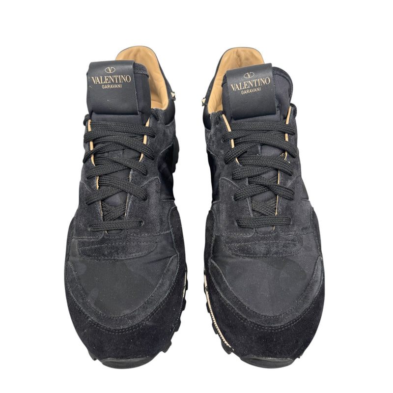 Men's Rockstud Low Trainers Black Size UK 9 / EU 43
