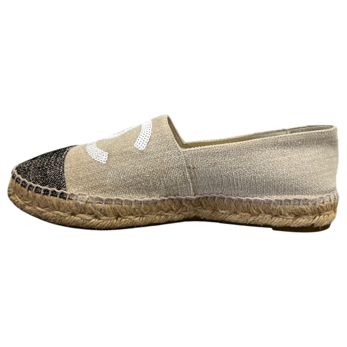 Women's CC Sequin Espadrilles Beige Size UK 6 / EU 39 - Photo 2