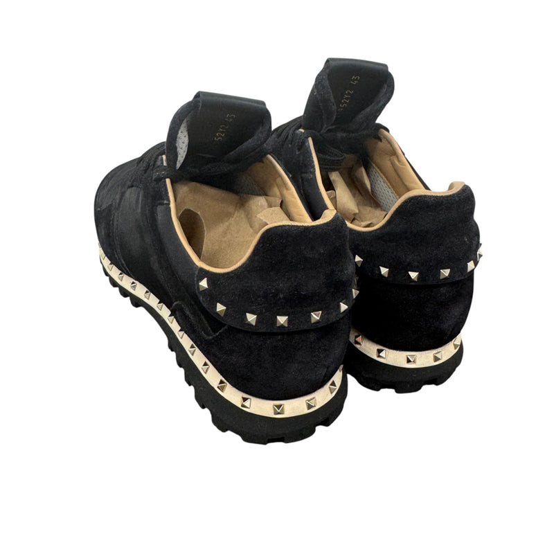 Men's Rockstud Low Trainers Black Size UK 9 / EU 43