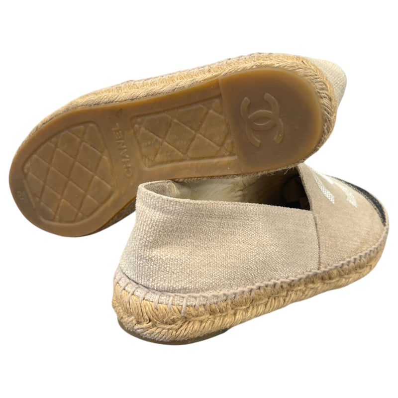 Women's CC Sequin Espadrilles Beige Size UK 6 / EU 39
