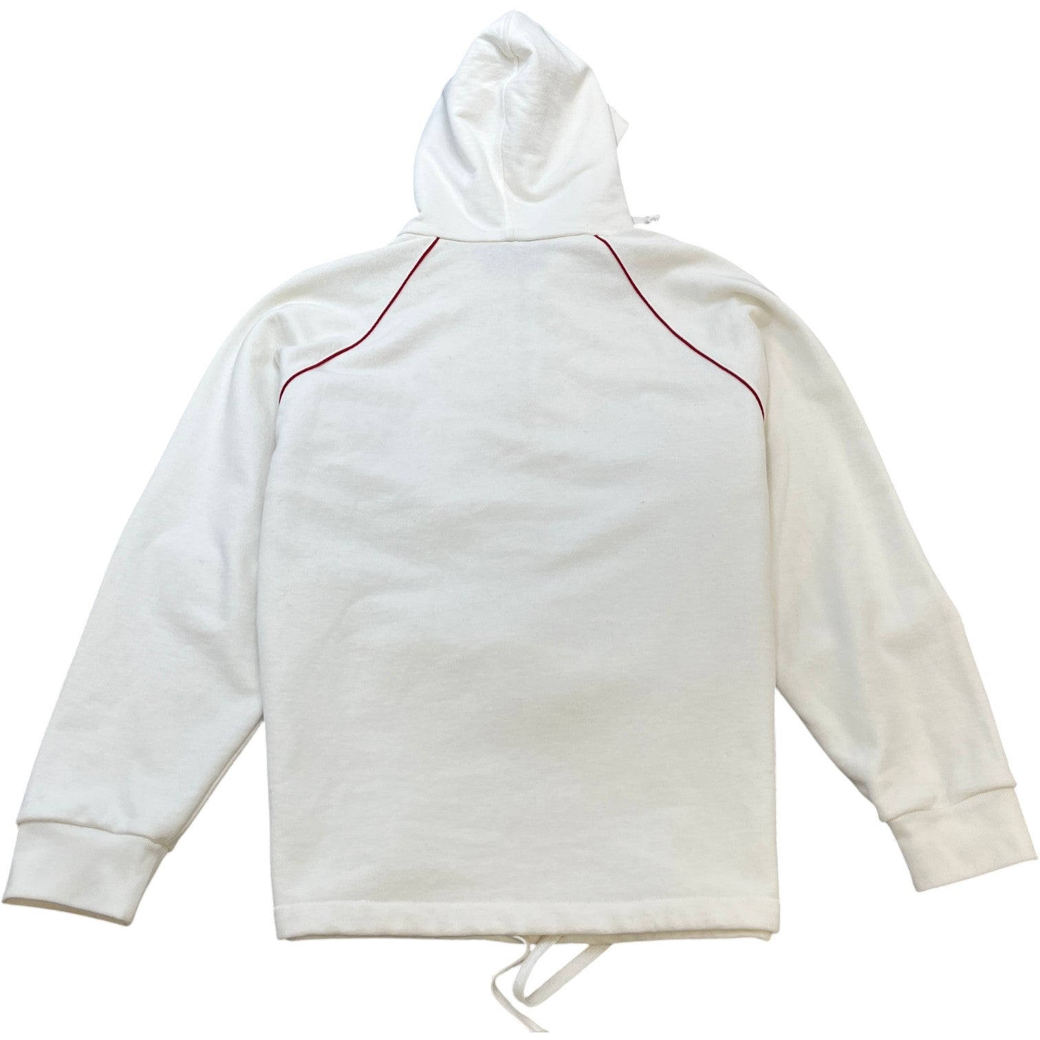 Men's Half Zip Web Hoodie Cream Size L - Photo 2