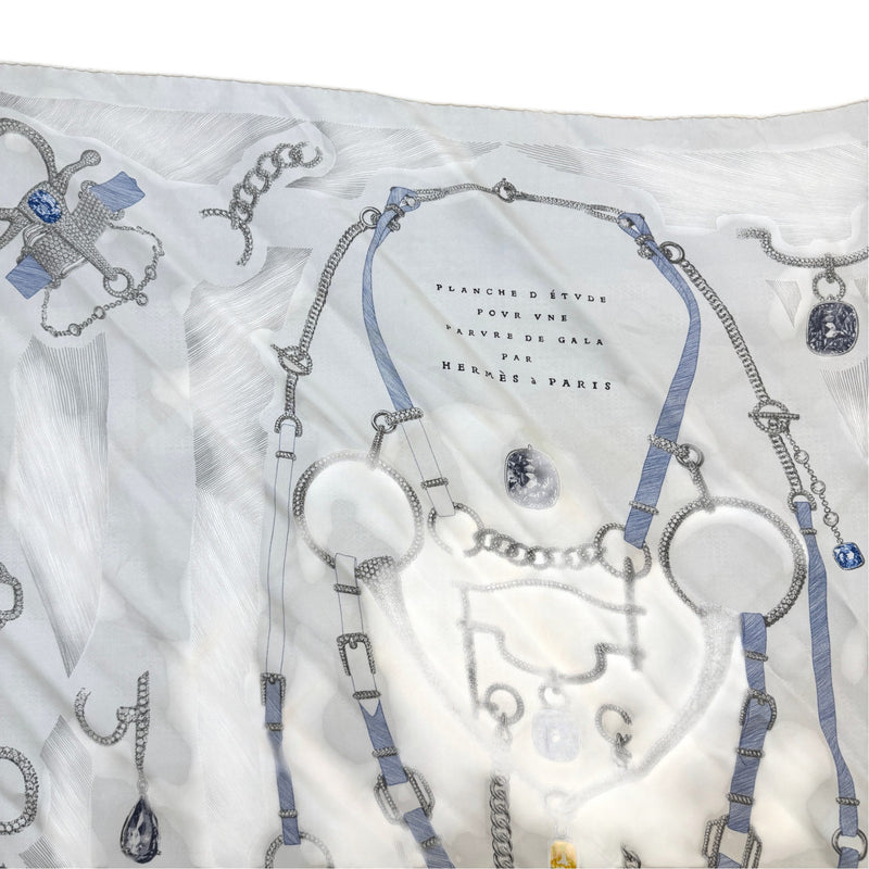 Women's Planche d'Etude pour une Parure de Gala Scarf White