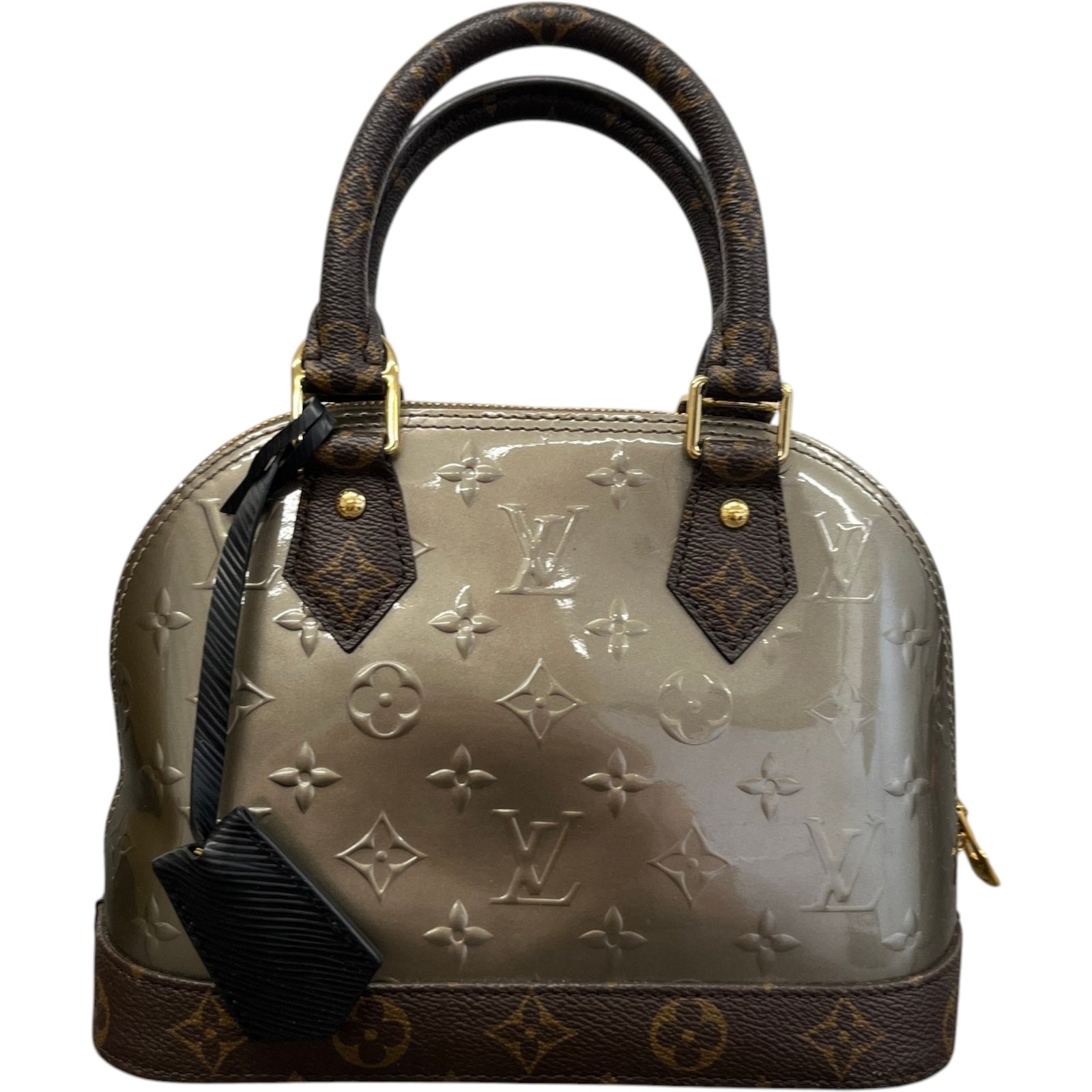 Women's Monogram Vernis Alma Bb Metallise Handbag Brown - Photo 1