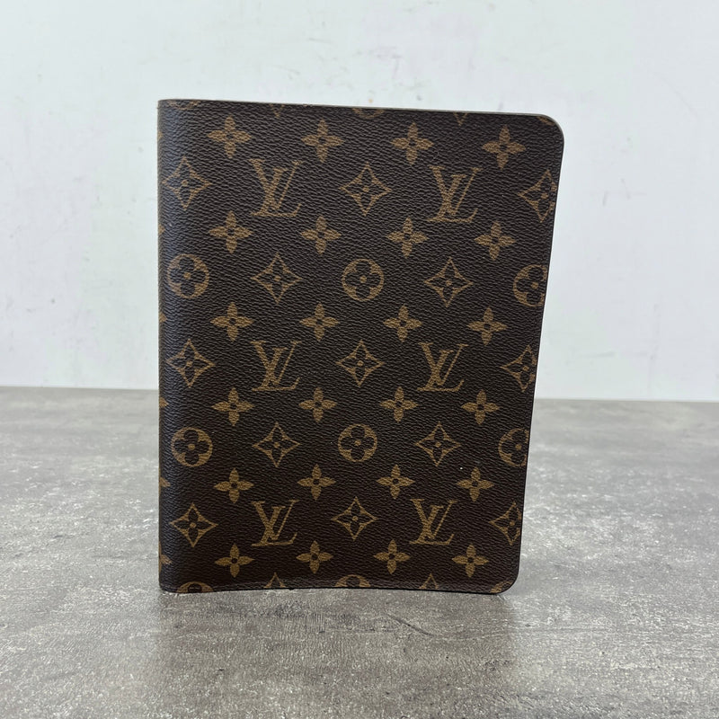 Women's Monogram Desk Agenda Notebook Brown