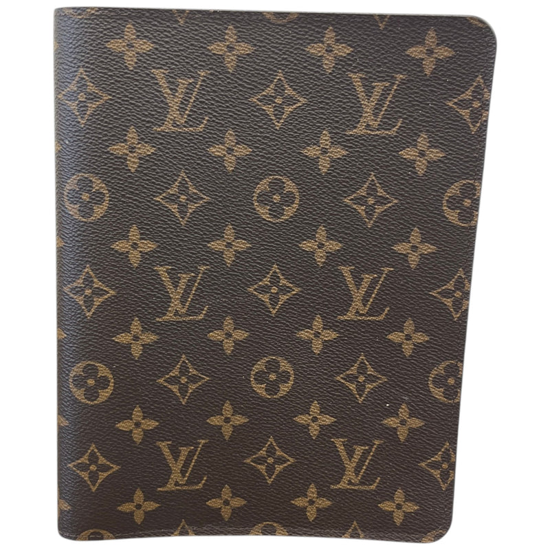 Women's Monogram Desk Agenda Notebook Brown