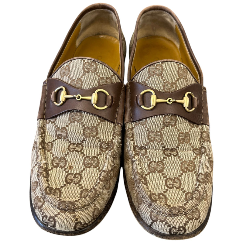 Men's Gg Supreme Jordaan Loafers Beige Size EU 40 / UK 6
