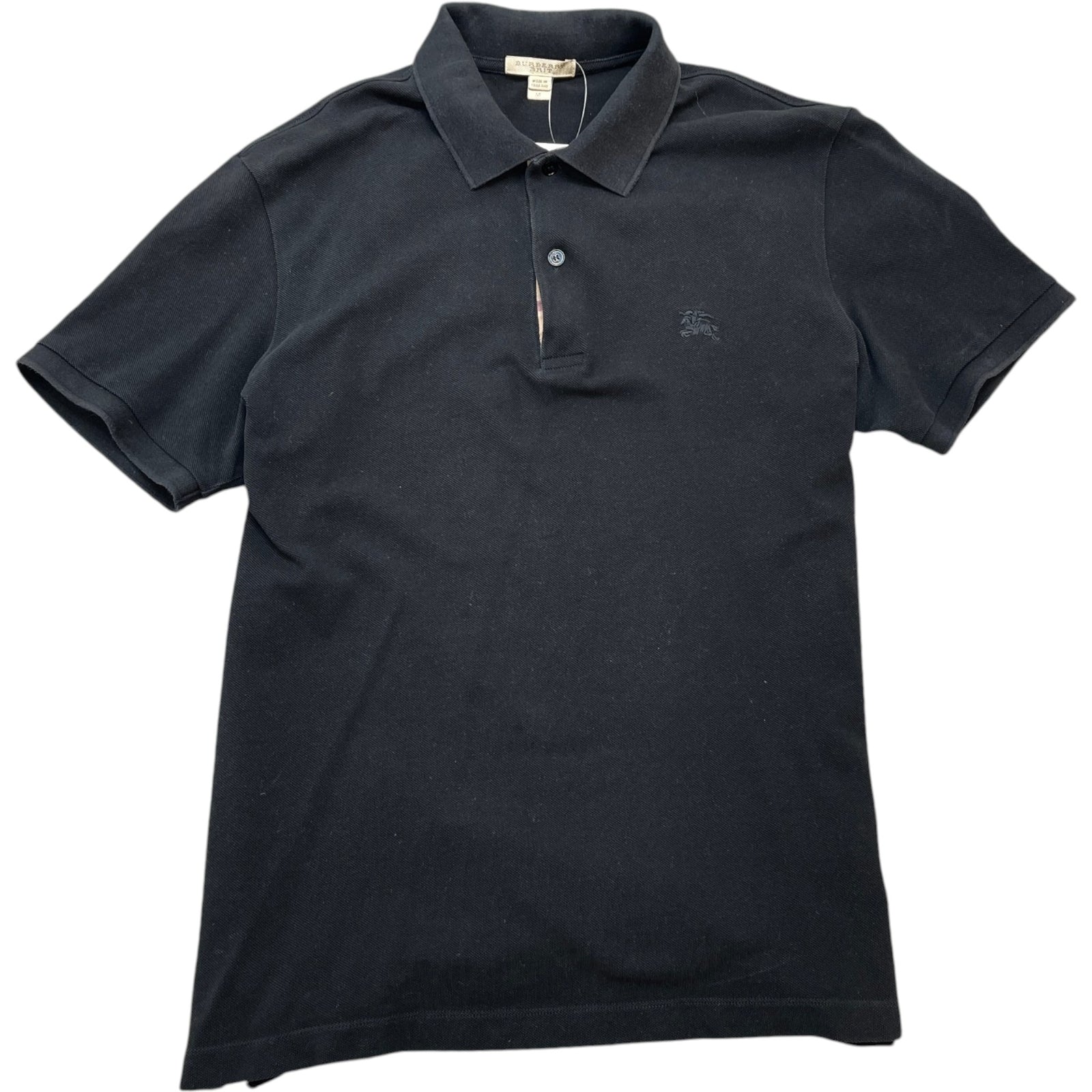 Men's Embroidered Logo Polo Shirt Black Size M - Photo 1