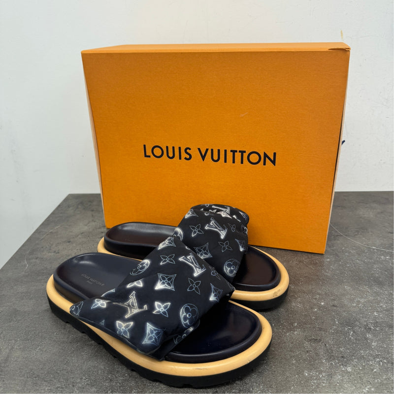 Women's Pool Pillow Slides Black Size UK 5 / EU 38