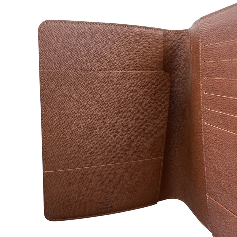 Women's Monogram Desk Agenda Notebook Brown