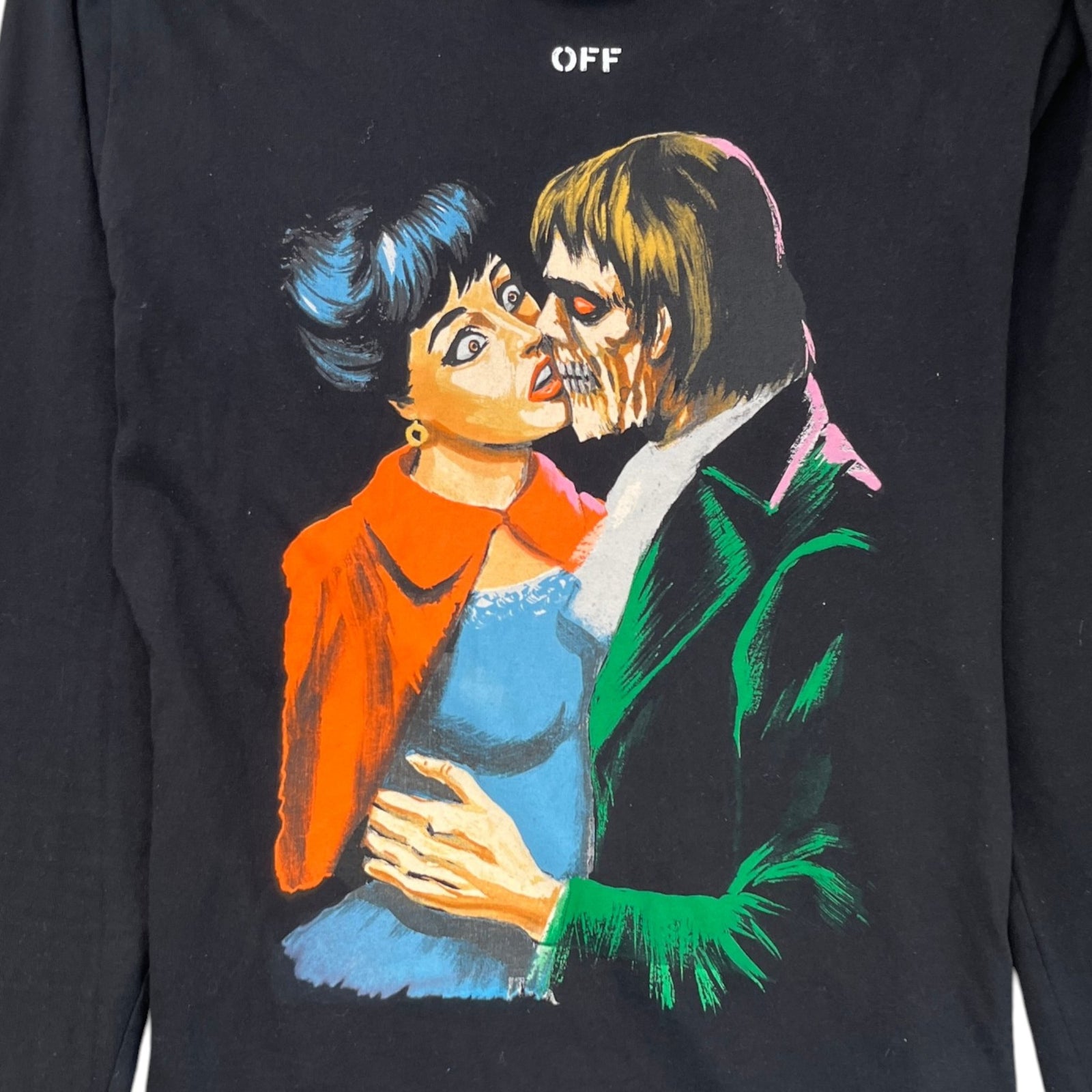 Men's The Kisss Long Sleeve T-Shirt Black Size M - Photo 5