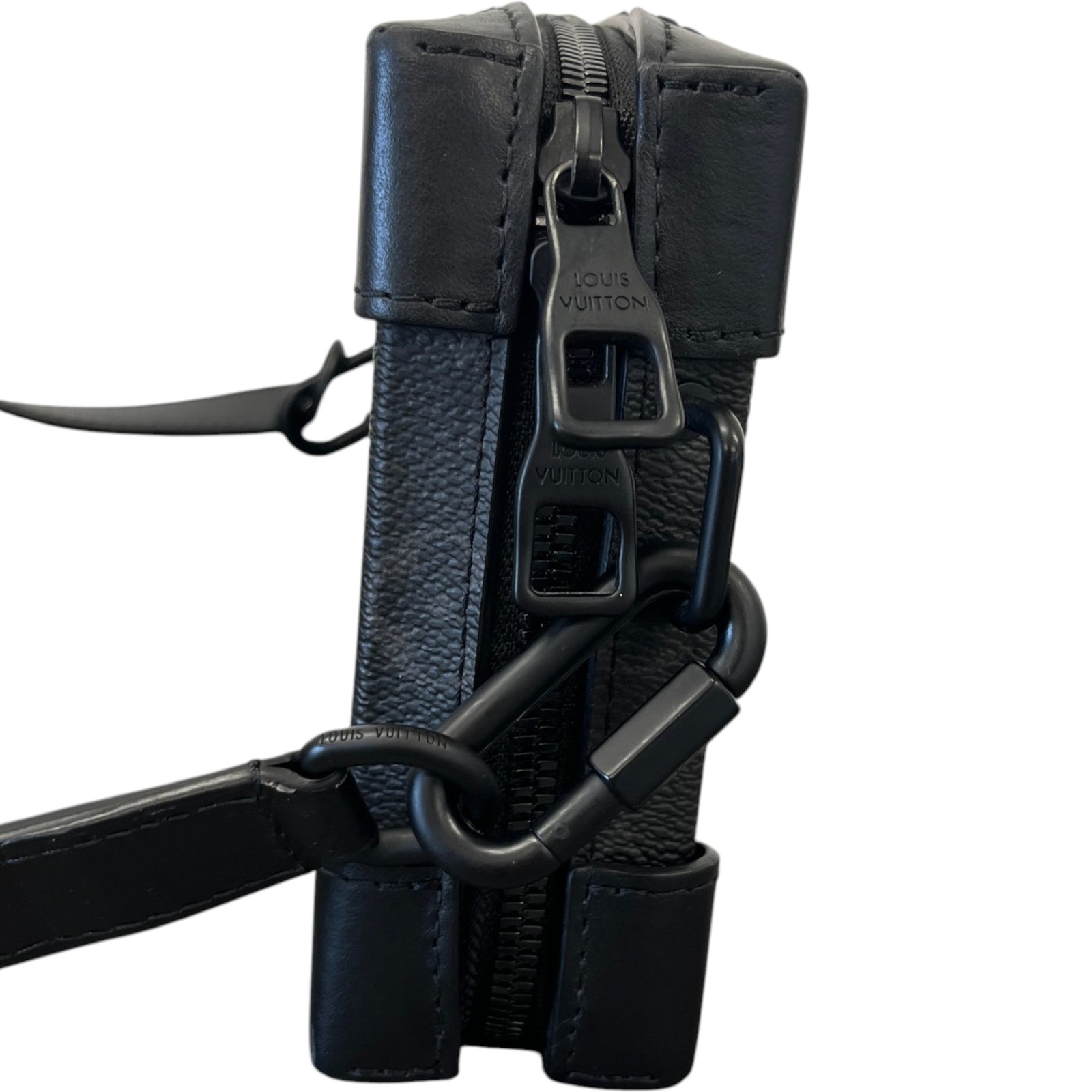 Men's Monogram Eclipse Soft Trunk Messenger Bag Black - Photo 6