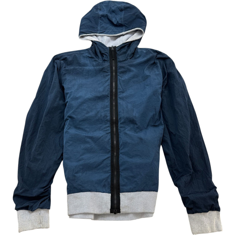 Men's Reversible Logo-Appliquéd Jacket Blue Size M