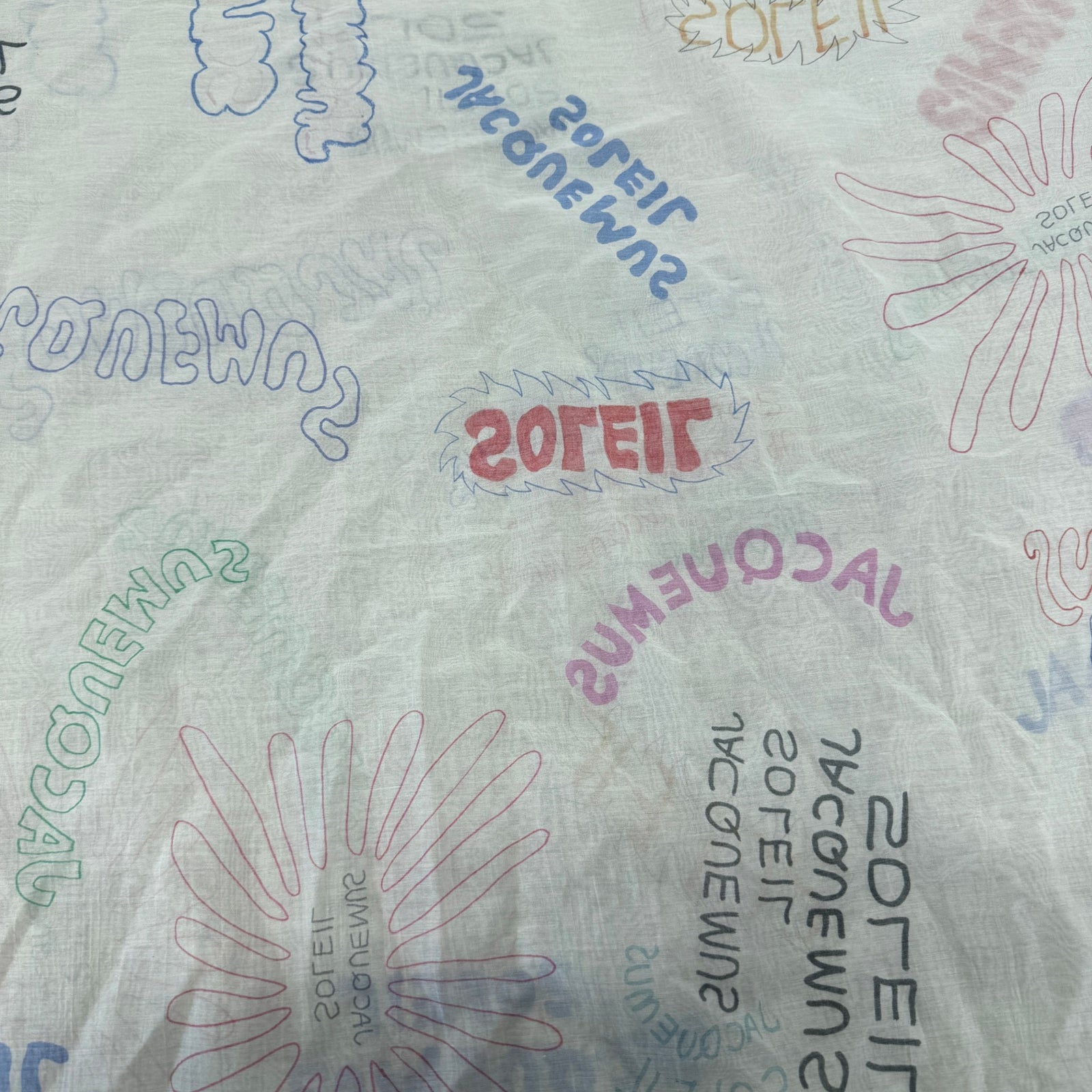Women's Logo Print Scarf Cream - Photo 8