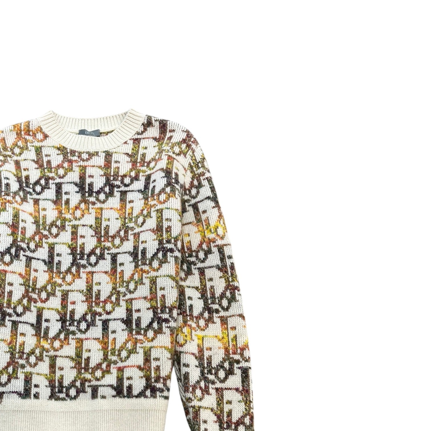 Men's Oblique Sweatshirt Cream Size S - Photo 3
