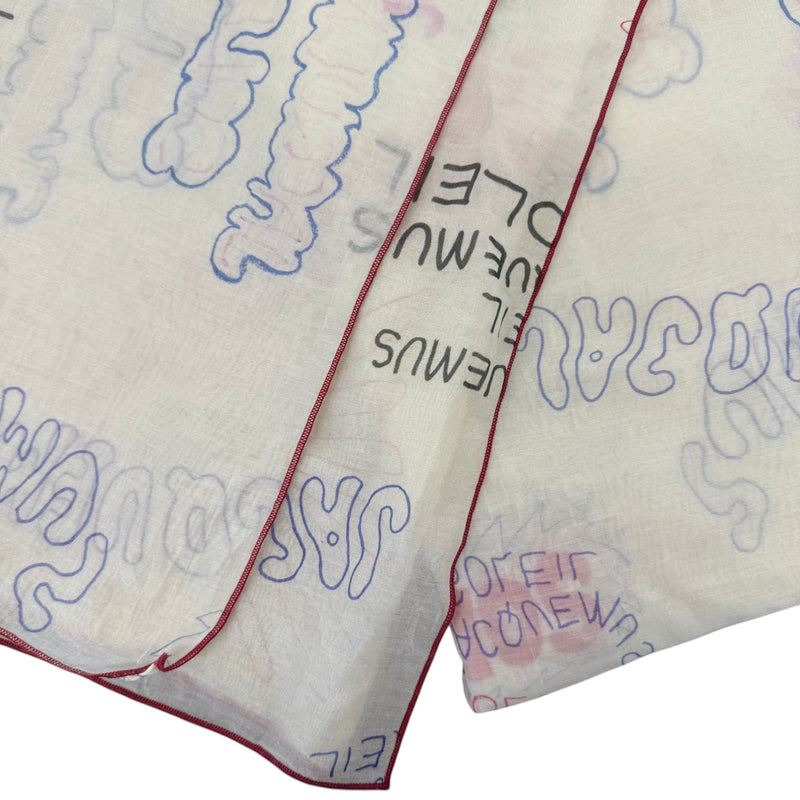 Women's Logo Print Scarf Cream